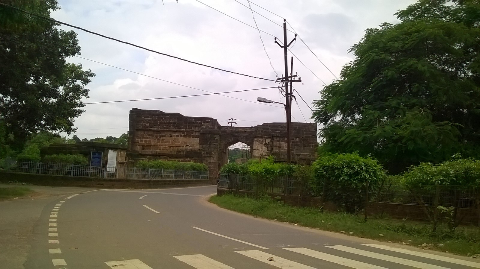 The surviving stone gateway at Barabati Fort in Cuttack.